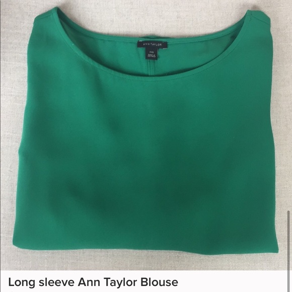 Long Flowy bell sleeve Ann Taylor Blouse XXS - Picture 6 of 6